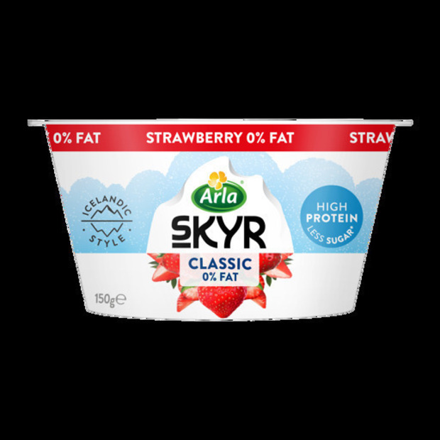 ARLA SKYR STRAWBERRY 150G - No.1 Organic & Fresh grocer in Singapore.  Everyday Even Lower Price! Price match with Fairprice, Cold Storage and  Redmart. Free shipping above